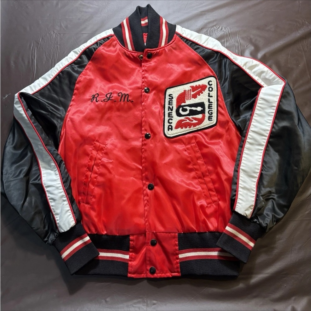 Vintage Seneca College Red Jacket Varsity   70s 80s